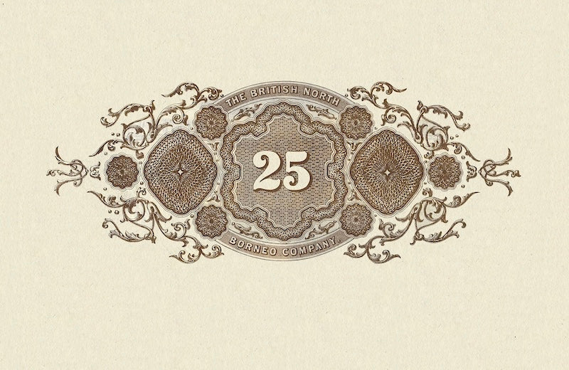 British North Borneo banknote, 25 Dollars, 1926, Pick P-17, UNC