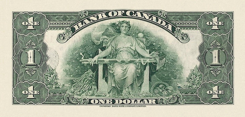 Canada banknotes, Bank of Canada English Series, $1 Dollar, 1935, Pick P-38, UNC