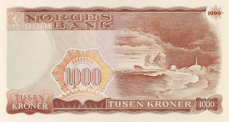 Norway banknote, Norges Bank, 1000 Kroner, 1962, Pick P-40, UNC