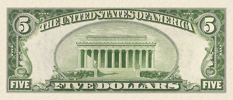 United States Federal Reserve banknote, $5 Dollars, 1928, Pick P-420, UNC
