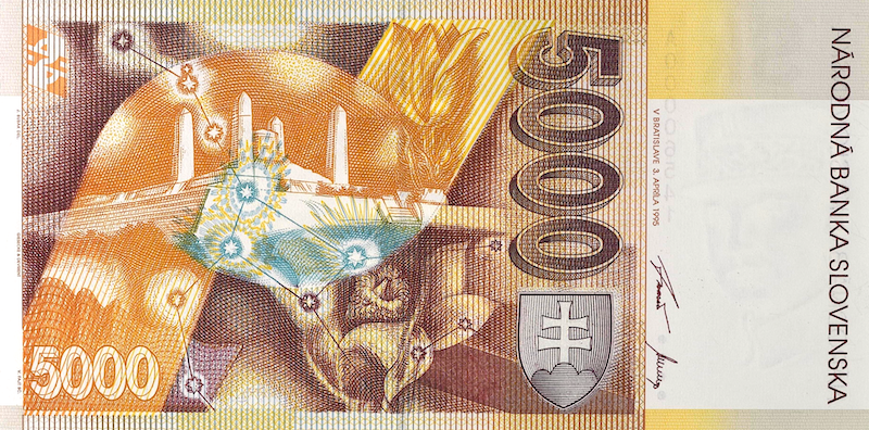 Slovakia banknote, 5000 Korun, 1993, Pick P-29, UNC