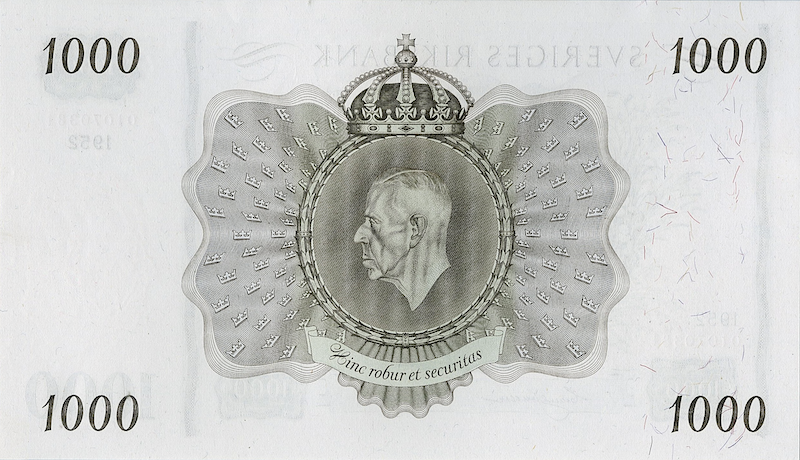 Sweden banknote, Sveriges Riksbank, 1000 Kronor, 1952, Pick P-46, UNC
