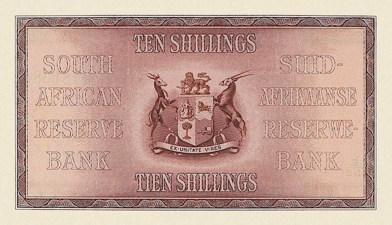 South Africa banknotes, 10 shillings, 1928, Pick P-82, UNC
