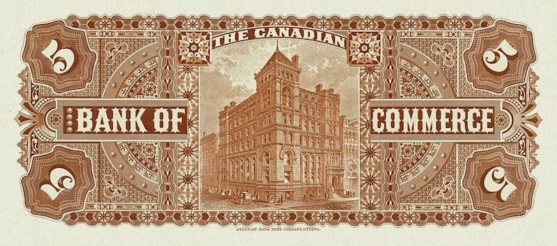 Canada banknote, Canadian Bank of Commerce, $5 Dollars, 1888, Pick P-S960, UNC