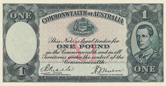 Australia banknote, King Edward VII, Unissued, £1 Pound, 1936, Pick P-NL, UNC