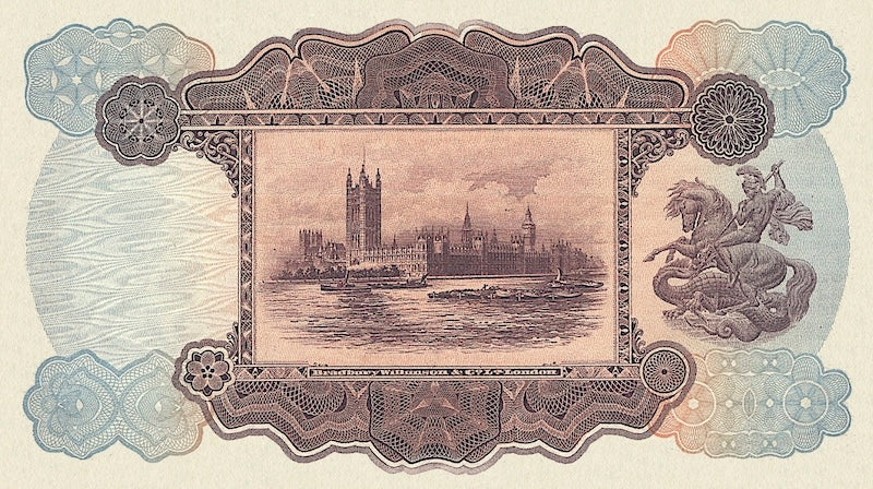 United Kingdom Great Britain & Ireland Treasury banknotes, King George V, £1 pound, Year 1914 - 1919, Pick P-NL, UNC