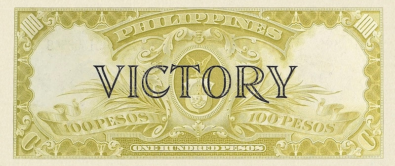 Philippines banknote, United States Treasury Certificate, Victory Issue, 100 Pesos, 1944, Pick P-100, UNC