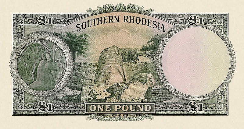 Southern Rhodesia banknotes, £1 Pounds, 1939, Pick P-10, UNC