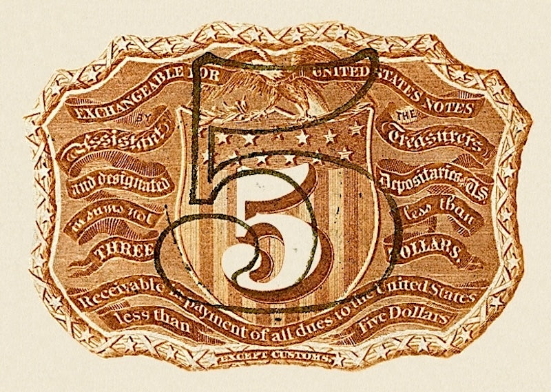 United States Fractional Currency banknote, 5 Cents, 1863, Pick P-101, UNC
