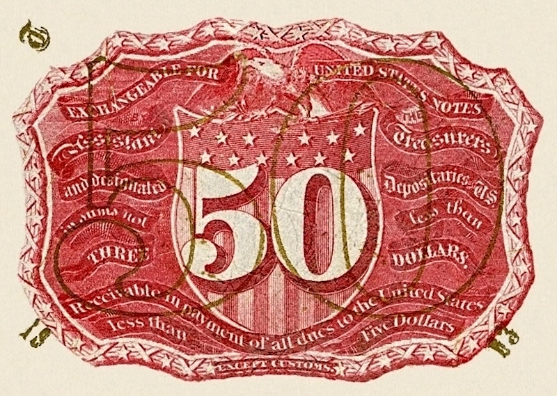 United States Fractional Currency banknote, 50 Cents, 1863, Pick P-104, UNC