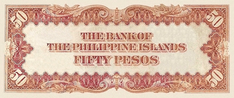 Philippine Islands banknote, 50 Pesos, 1912, Pick P-10, UNC
