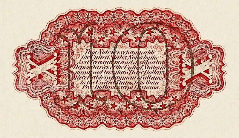 United States Fractional Currency Third Issue banknote, 10 Cents, 1863 (Third Issue), Pick P-108, UNC