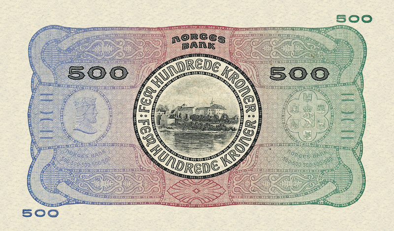 Norway banknotes, Norges Bank, 500 Kroner, 1932, Pick P-11, UNC