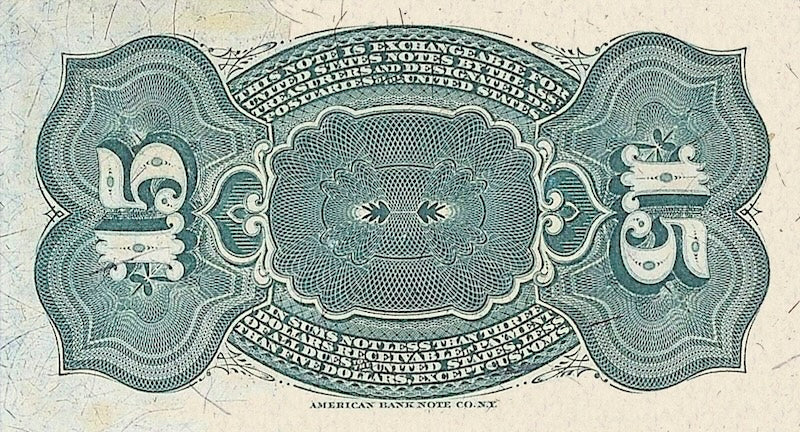 United States Fractional Currency Fourth Issue banknote, 15 Cents, 1863 (Fourth Issue), Pick P-116, UNC