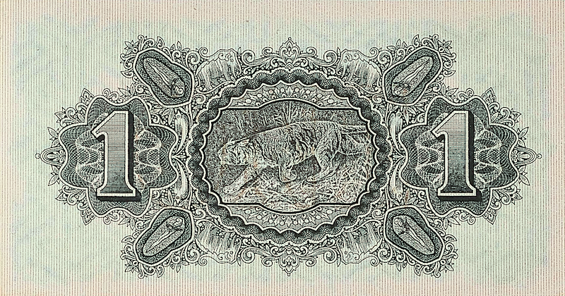Straits Settlements banknotes, George V, $1 Dollar, 1898, Pick P-1, UNC
