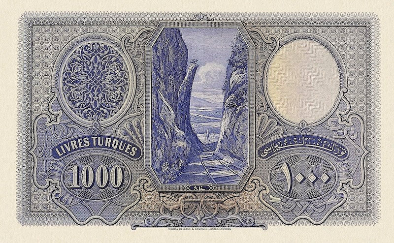 Turkey banknotes, Türkiye Cümhuriyet, 1000 Livres Turques, 1926, Pick P-125, UNC
