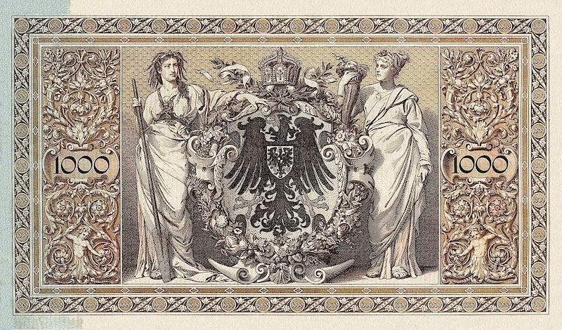 Germany banknote, Rentenbankschein (One Seal), 1000 Mark, 1883, Pick P-13, UNC