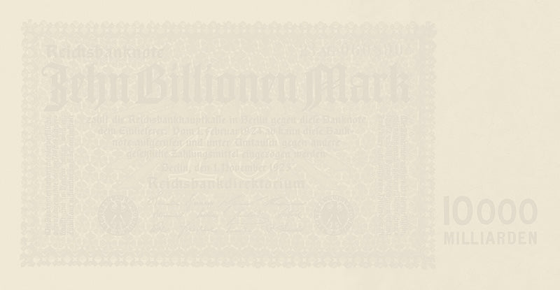 Germany banknote, Reichsbanknote, 100 Billionen Mark, 1923, Pick P-131, UNC