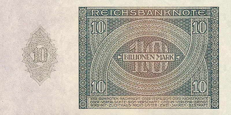 Germany banknote, First Billionen Issue, 10 Billionen Mark, 1924, Pick P-137, UNC
