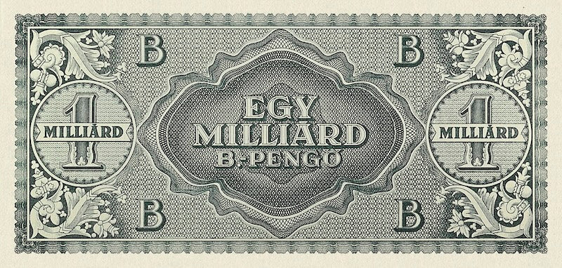 Hungary banknote, Magyar Nemzeti Bank, 1 Milliard B.-Pengő, 1946, Pick P-137, UNC