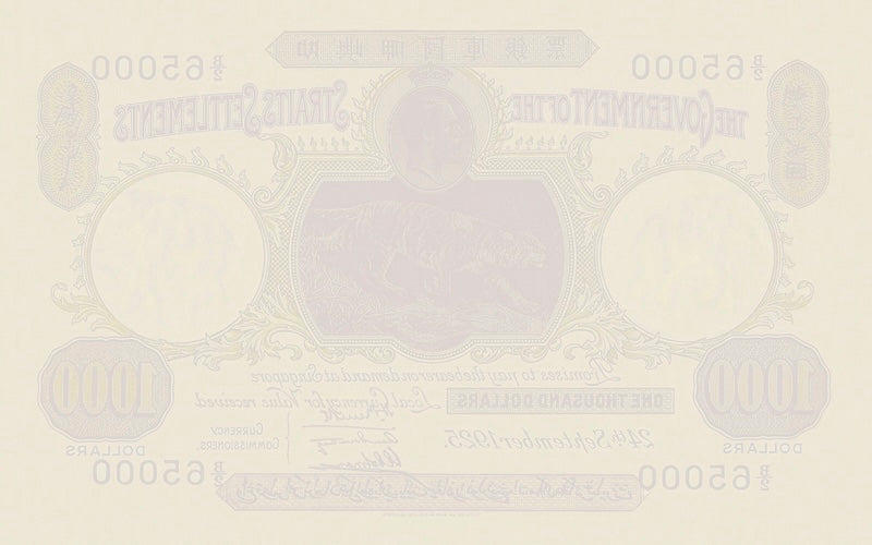 Straits Settlements banknotes, George V, $1000 Dollars, 1916, Pick P-14, UNC