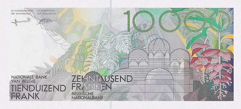 Belgium banknote, Banque Nationale de Belgique, 10000 Francs, 1982, Pick P-146, UNC