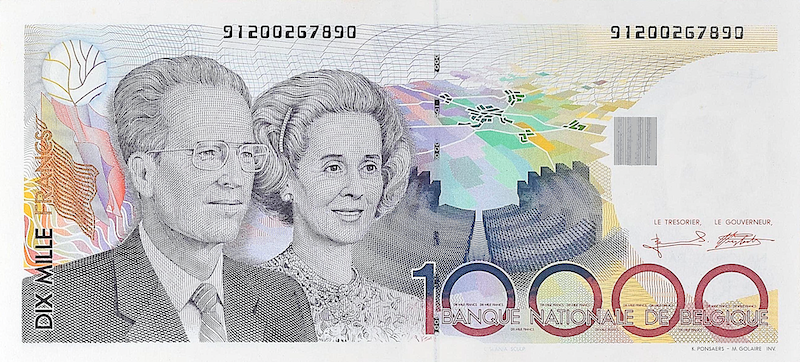 Belgium banknote, Banque Nationale de Belgique, 10000 Francs, 1982, Pick P-146, UNC