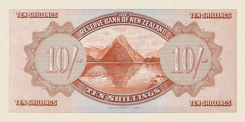New Zealand banknote, Maori Pound Issue, 10 Shillings, 1934, Pick P-154, UNC