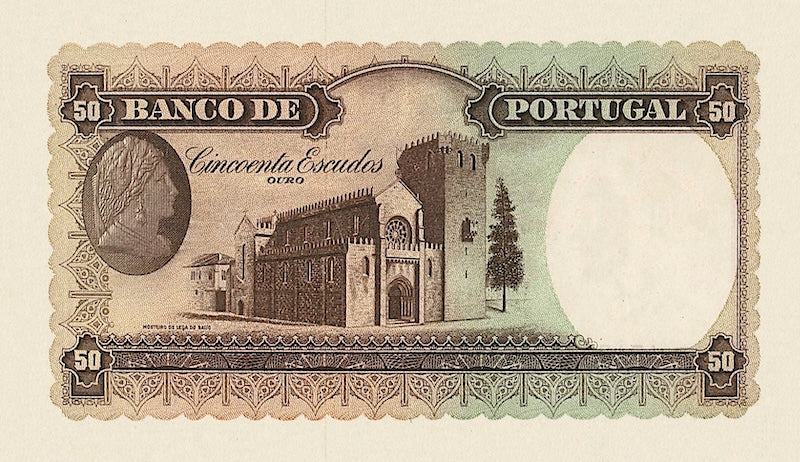 Banco de Portugal banknote, 50 Escudos, 1941 - 1959, Pick P-154, UNC