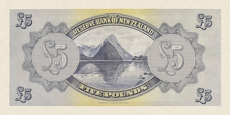 New Zealand banknote, Maori Pound Issue, £5 Pounds, 1934, Pick P-156, UNC