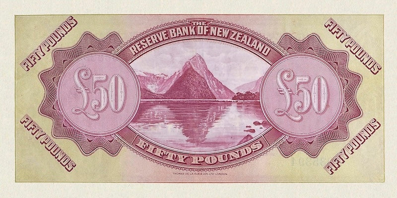 New Zealand banknote, Maori Pound Issue, £50 Pounds, 1934, Pick P-157, UNC