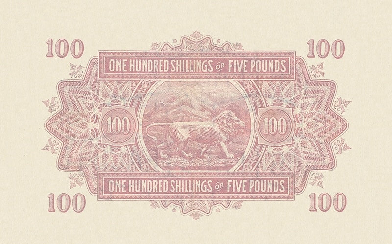British East Africa banknotes, King George V, 100 Shillings, 1921, Pick P-16, UNC
