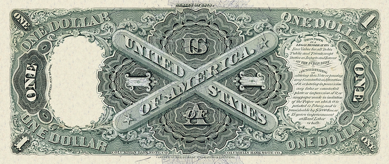 United States Treasury Note, $1 Dollar, 1878, Pick P-165, UNC