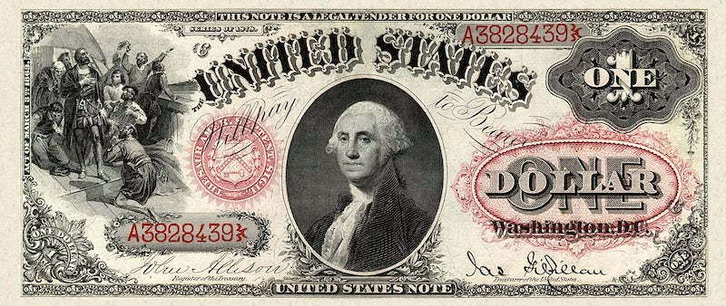United States Treasury Note, $1 Dollar, 1878, Pick P-165, UNC