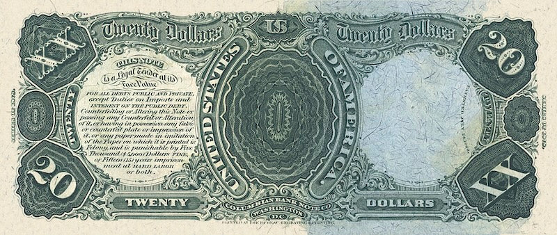United States Treasury Note, $20 Dollars, 1878, Pick P-169, UNC