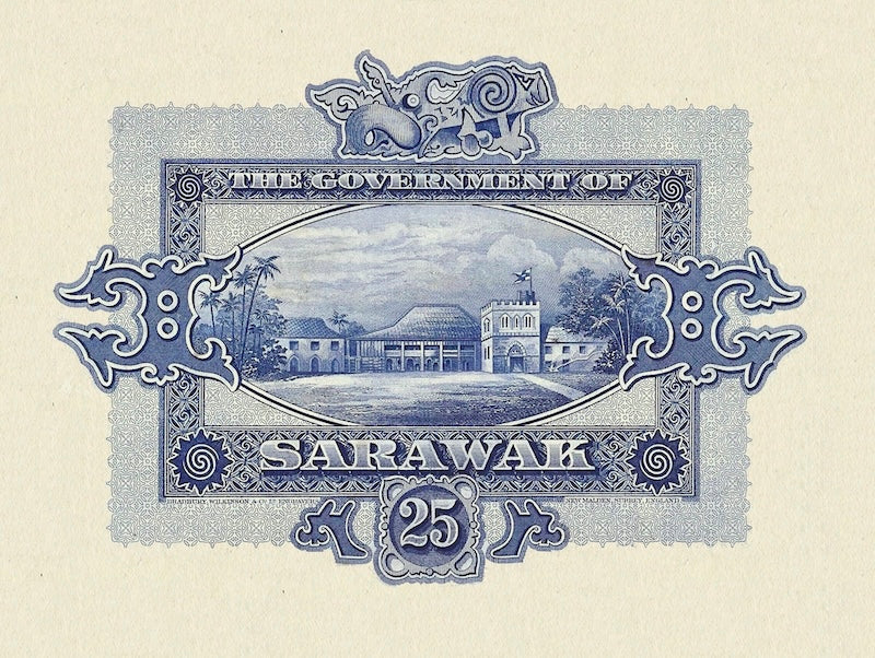 Sarawak banknotes, Rajah Brooke, 25 Dollars, 1929, Pick P-17, UNC