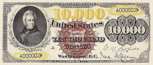 United States Treasury Note, $10000 Dollars, 1878, Pick P-175, UNC