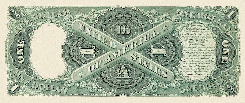 United States Treasury banknote, $1 Dollar, 1880, Pick P-176, UNC