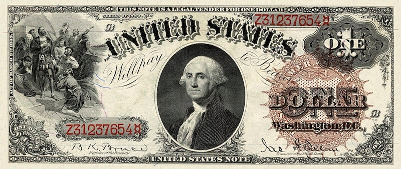 United States Treasury banknote, $1 Dollar, 1880, Pick P-176, UNC