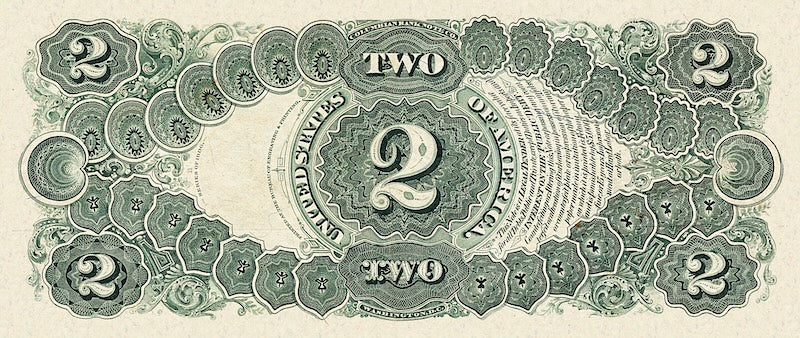 United States Treasury banknote, $2 Dollars, 1880, Pick P-177 UNC