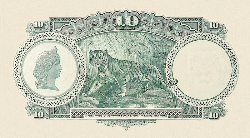 Straits Settlements banknotes, George V, $10 Dollars, 1931, Pick P-18, UNC