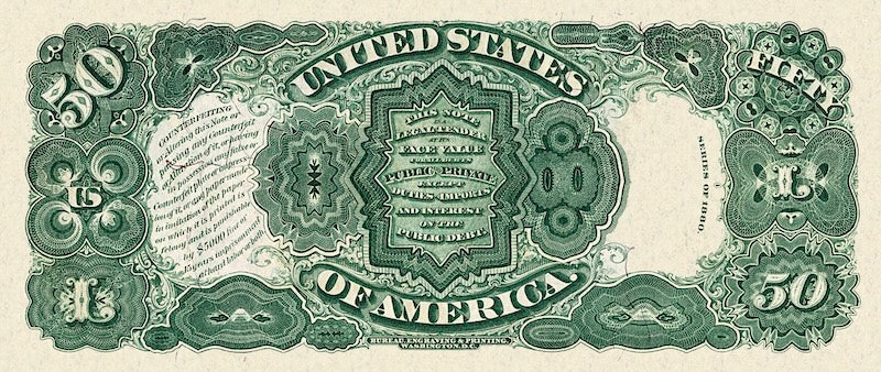 United States Treasury banknote, $50 Dollars, 1880, Pick P-181 UNC