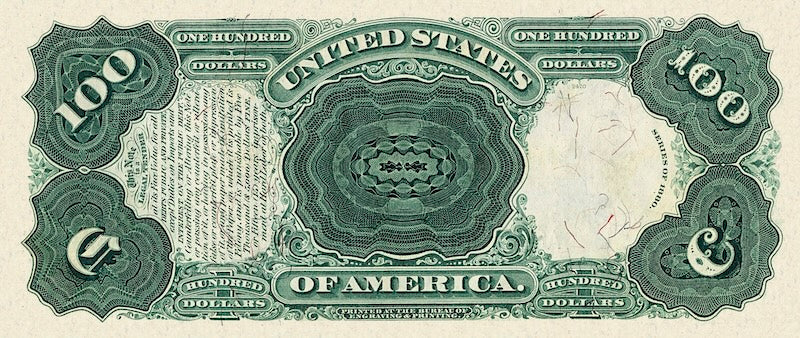 United States Treasury banknote, $100 Dollars, 1880, Pick P-182, UNC