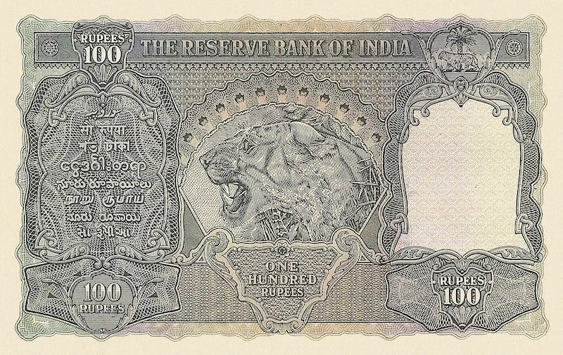 British India banknote, King George VI, 100 Rupees, 1937, Pick P-20, UNC