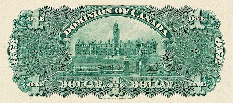 Dominion of Canada banknote, $1 Dollar, 1897, Pick P-22, UNC