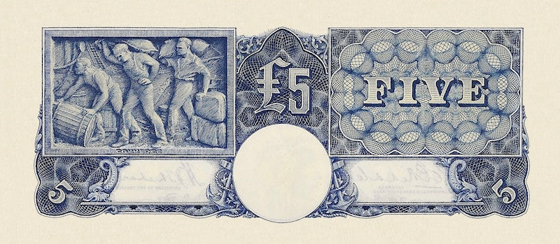 Australia banknotes, King George V, Commonwealth Bank, £5 Pounds, 1933, Pick P-23, UNC