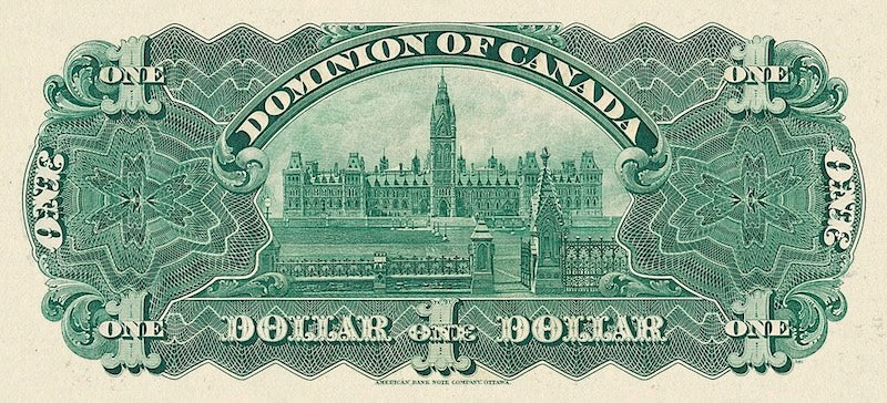 Dominion of Canada banknote, $1 Dollar, 1898, Pick P-24, UNC