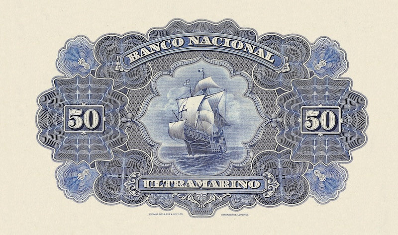 Portuguese India banknote, Banco Nacional Ultramarino, 50 Rupias, 1924, Pick P-28, UNC