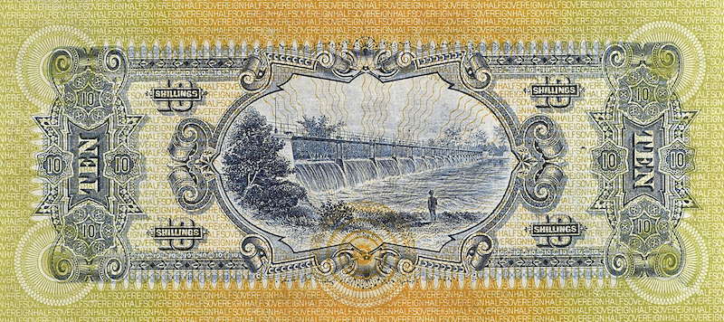 Australia banknotes, Treasury Issue, 1/2 Sovereign, 1913, Pick P-3, UNC