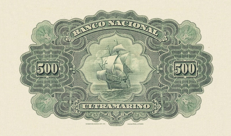 Portuguese India banknote, Banco Nacional Ultramarino, 500 Rupias, 1924, Pick P-30, UNC